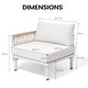 preview thumbnail 2 of 28, Outdoor Patio Aluminum PE Rattan Free Combination Sectional Sofa Conversation Seating Set