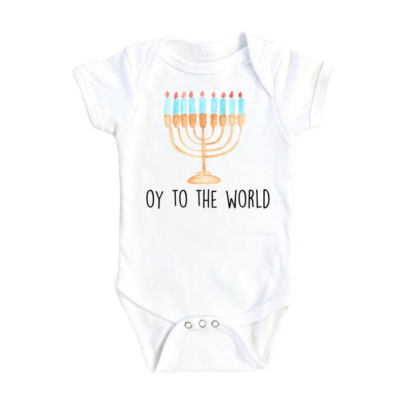 Hannukah Oy - Baby Boy Girl Clothes Infant Bodysuit Funny Cute Newborn - Natural - 0-3M