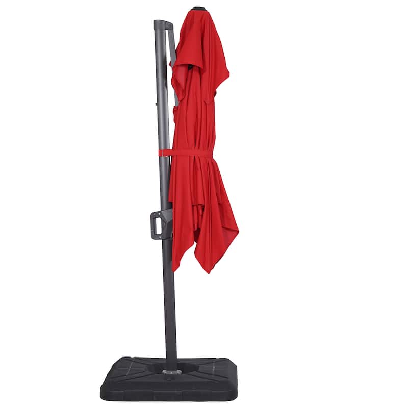 Furniture of America Aires 8-foot Steel Square Cantilever Offset Tilt Roma Umbrella