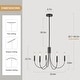 preview thumbnail 11 of 34, 5-Light Rustic Candlestick Hanging Linear Chandelier Lighting Fixture for Kitchen Island