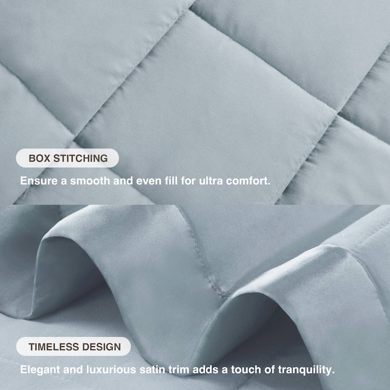 Madison Park Prospect Lightweight Down Alternative Blanket with Satin Trim
