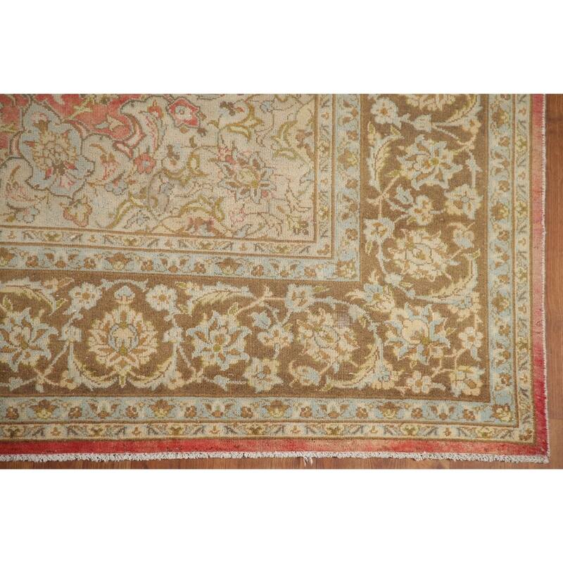 Hand Knotted Oriental 100% Wool Carpet Traditional Floral Red Najafabad Area Rug - 11' 5'' X 7' 9''