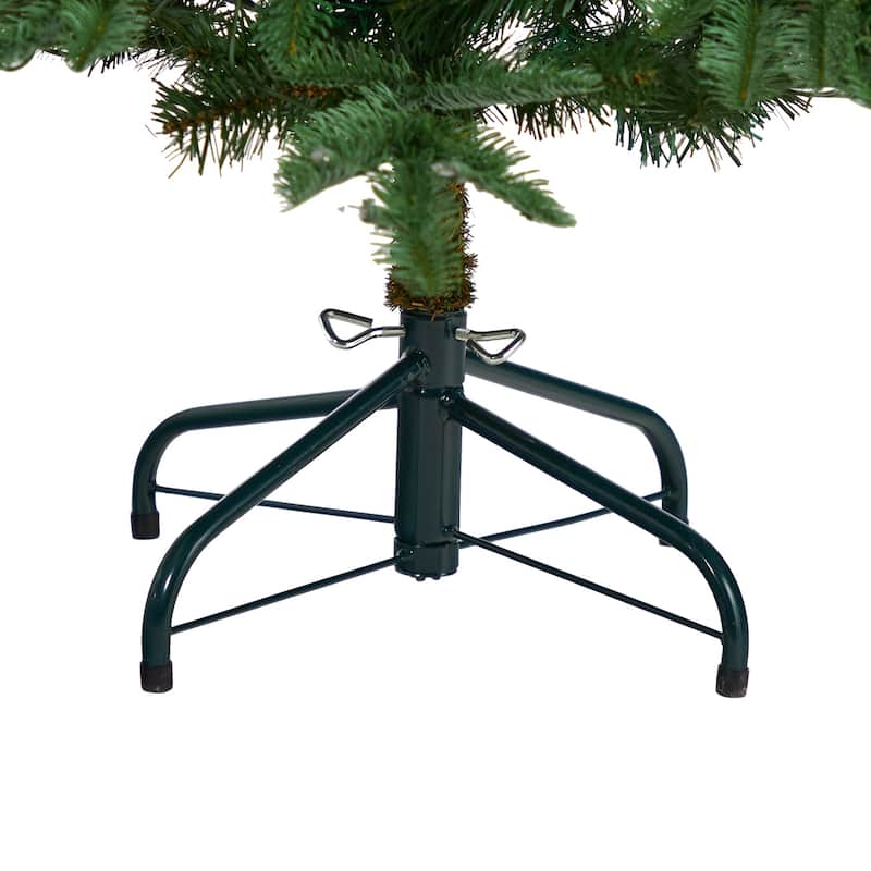 5ft. Layered Spruce Artificial Christmas Tree with 200 Clear Lights & 385 Branches - Classic Holiday X-Mas Glow