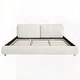 preview thumbnail 6 of 94, Upholstered Platform Bed with Curve-Shaped Design Headboard