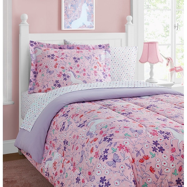 unicorn reversible complete bedding set