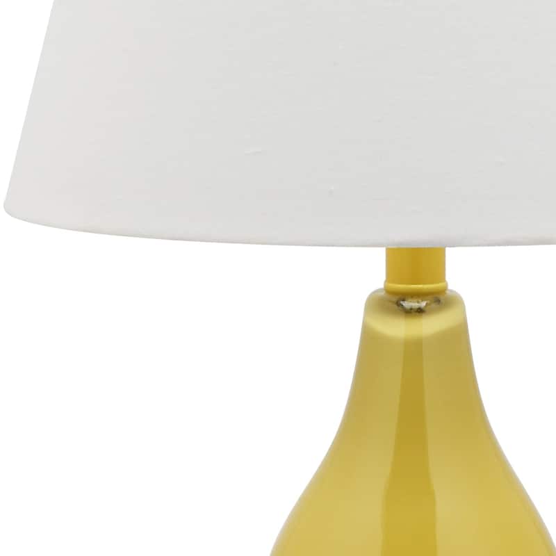 SAFAVIEH Lighting Demetria 27-inch Double Gourd White Table Lamp (Set of 2) - 14"x14"x26" - 14Wx14Dx26H