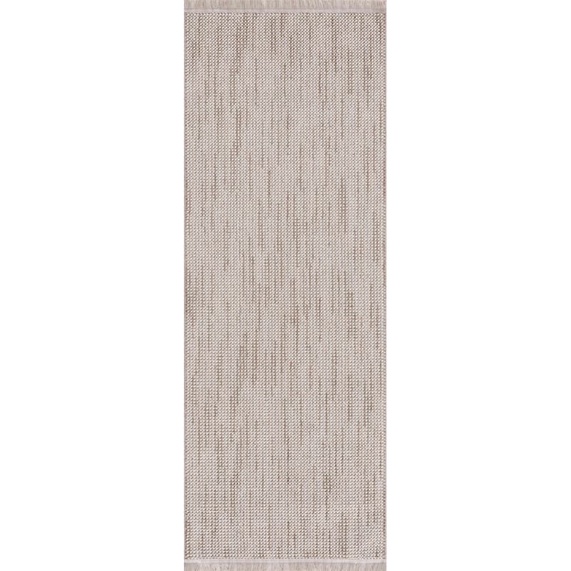 Hauteloom Gowan Hallway, Kitchen Runner Rug - Rose Cream, Nutmeg, Driftwood - 2'7" x 7'3"