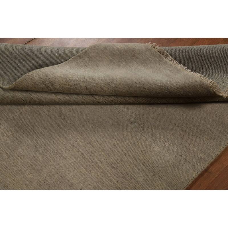 Beige & Gray Gabbeh Oriental Area Rug Handmade Wool Carpet - 5'5" x 7'11"