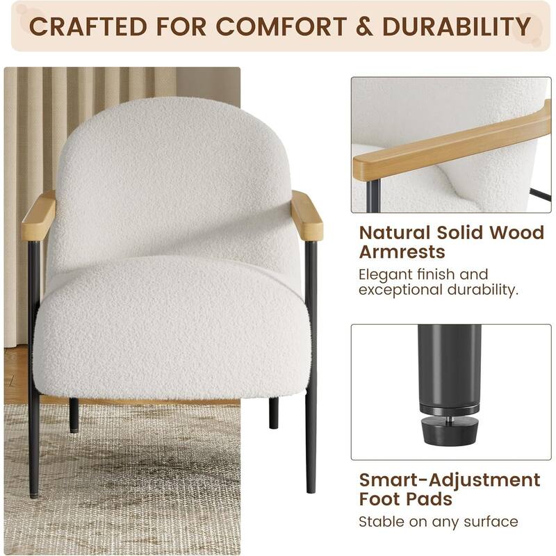 Modern Comfy Accent Chair for Living Room, Bedroom, and Office
