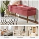 preview thumbnail 70 of 137, HULALA HOME Neptunus Modern 45.5" W Velvet Bedroom Storage Bench for End of Bed with Nailhead Trim