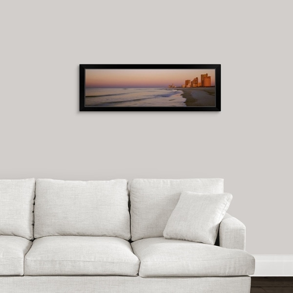 "Buildings at the waterfront, Gulf Shores, Baldwin County, Alabama" Black Framed Print