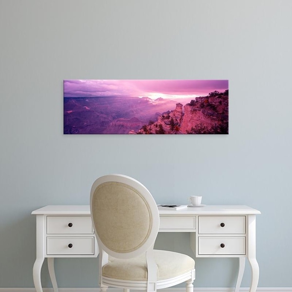 Easy Art Prints Panoramic Image 'Rock formations, Yaki Point, Grand Canyon National Park, Arizona' Canvas Art