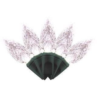 Celebrations Platinum LED C6 Pure White 50 ct String Christmas Lights 25 ft.