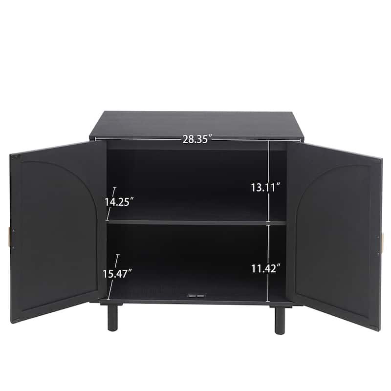 2 Door Dresser for Bedroom with Adjustable Laminates and Metal Handle