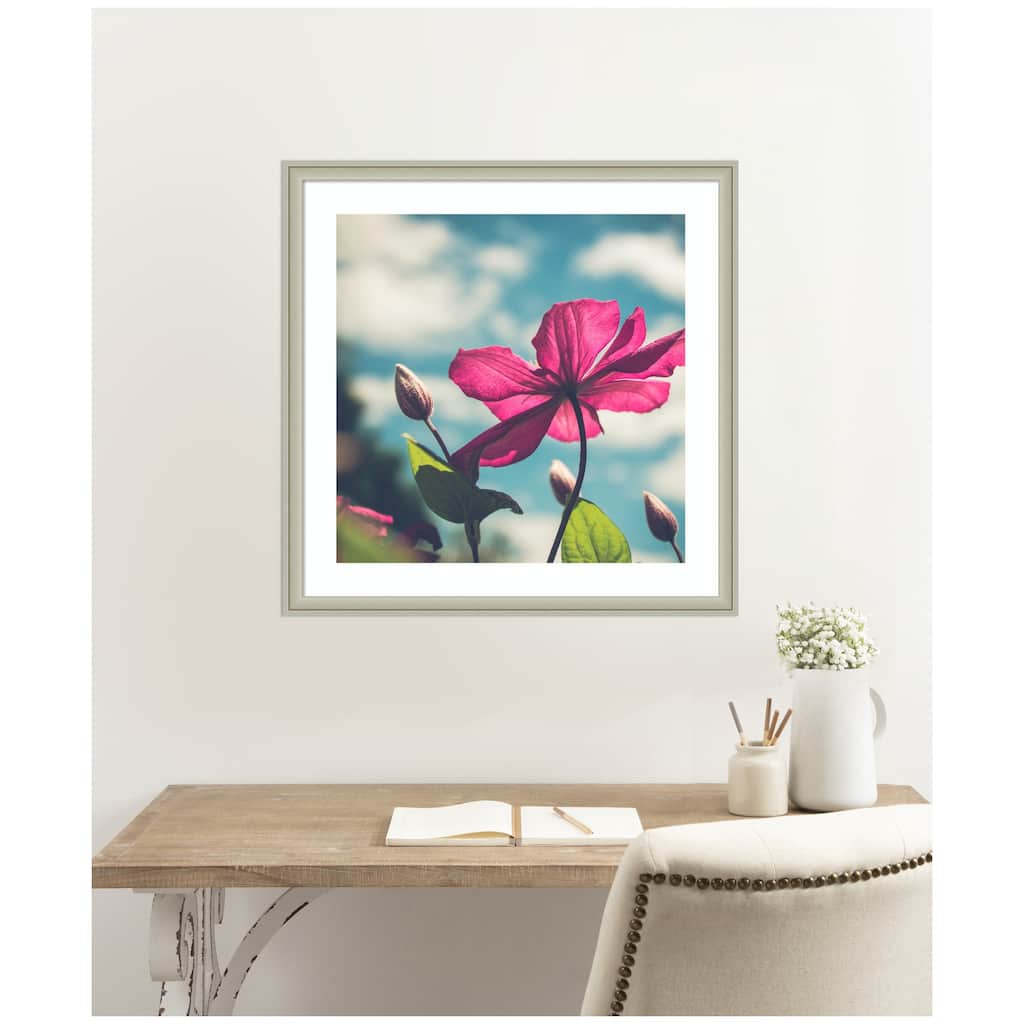 Kate and Laurel Framed Art Flower in the Sky by Stephanie Klatt