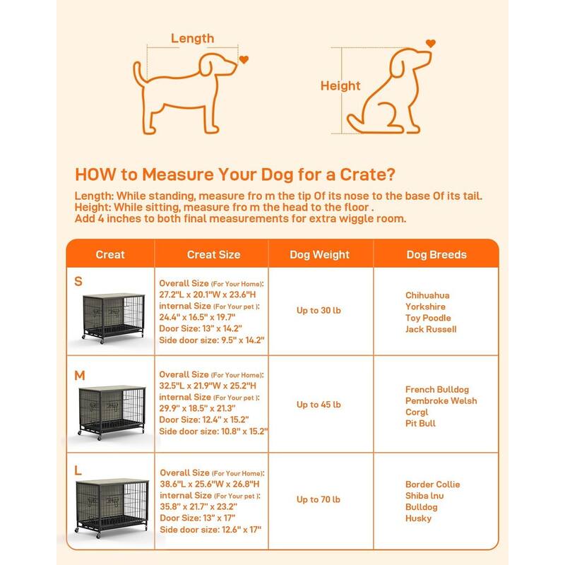 Small Dog DualEntry Kennel Dog Crate Furniture Meets Elegant End Table