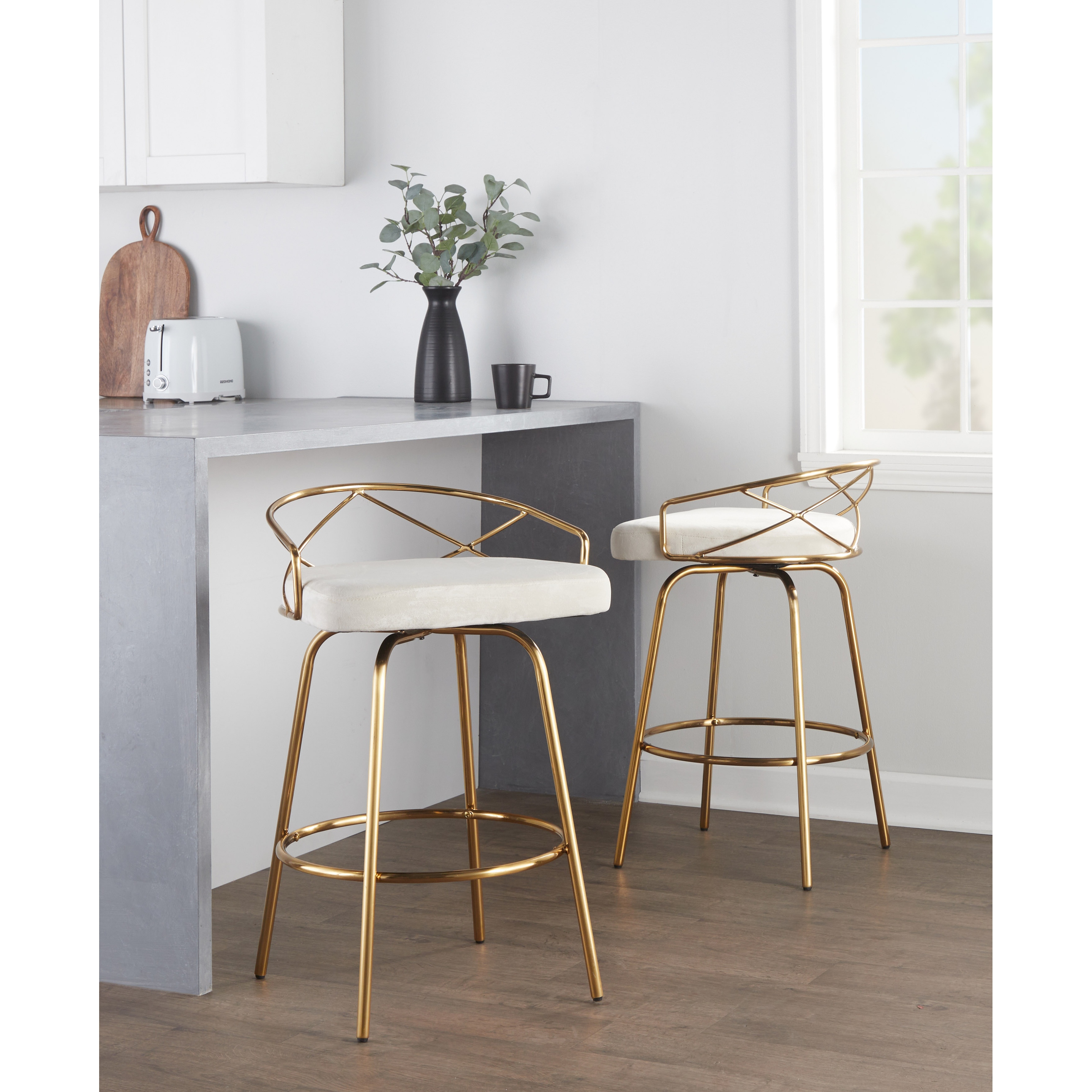 Glam bar stools set of 2 store
