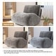 preview thumbnail 27 of 35, UIXE 33" Swivel Upholstered Aceent Chair Comfy Slipper Chair