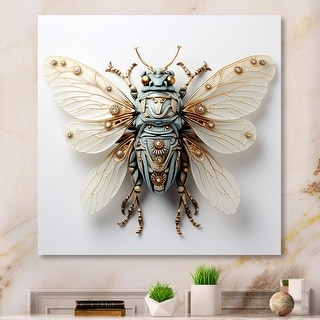 Designart "Captivating Moths Insect I" Insects & Bugs Gold Wall Decor ...