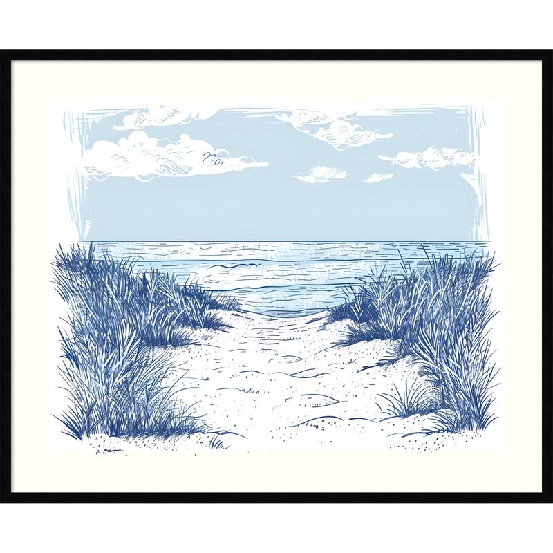 Beach Walk by Jolly and Dash Wood Framed Wall Art Print