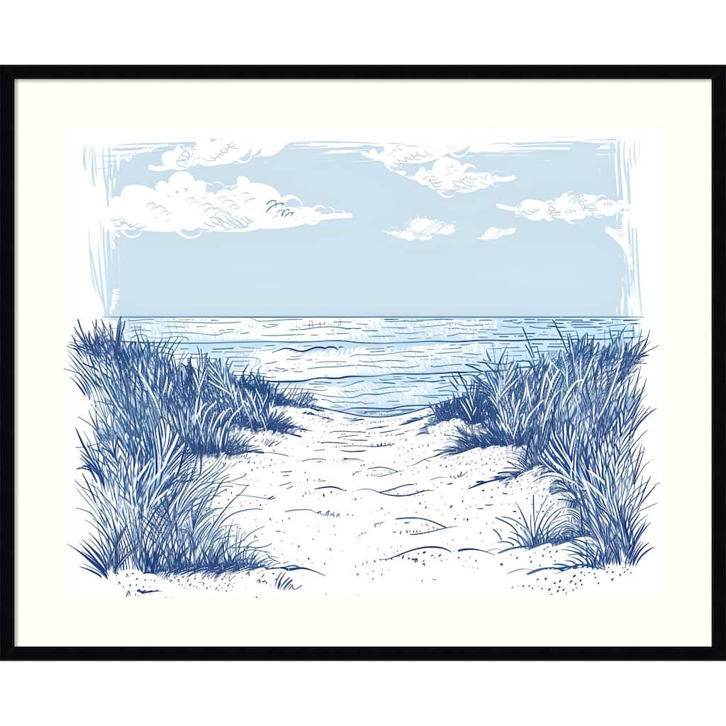 Beach Walk by Jolly and Dash Wood Framed Wall Art Print
