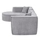 preview thumbnail 11 of 41, Roomfitters Modern Sectional Sofa with Curved Design, Luxurious Chenille Fabric, Two Throw Pillows, L-Shaped Modular Couch