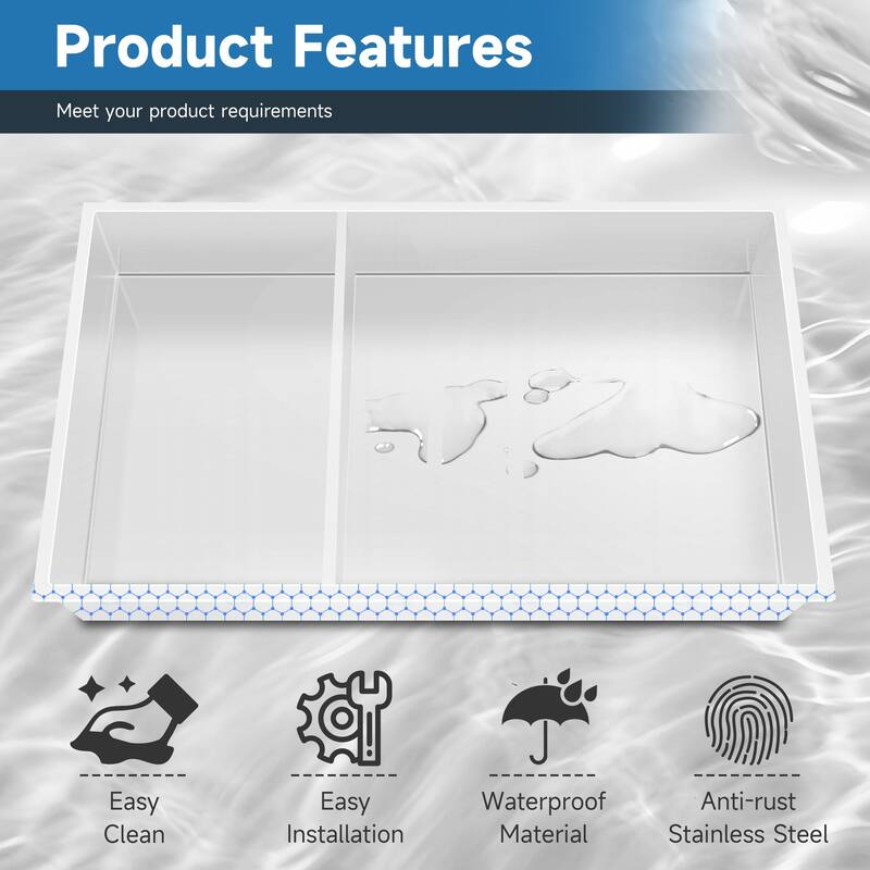 WIZ 12.8-inch W x 18.8-inch H x 4-inch D Stainless Steel Shower Niche