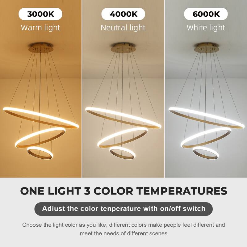 LED Tiered Linear Design Chandelier, Classic Semi Flush Mount Chandelier, Living Room Kitchen Island Dining Foyer Pendant Light