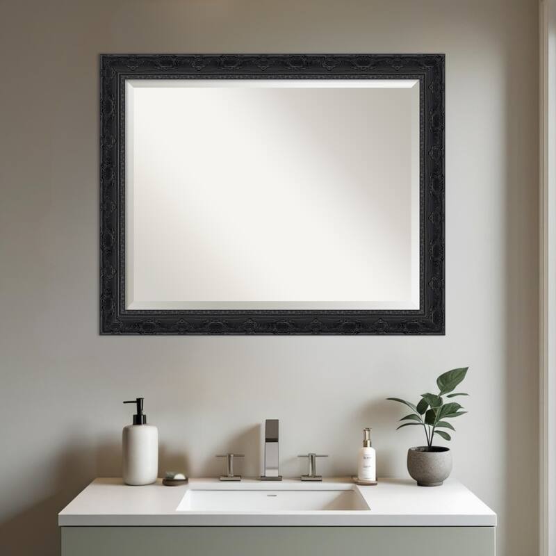 Filigree Beveled Framed Bathroom Vanity Wall Mirror