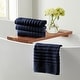 preview thumbnail 121 of 150, Linery & Co. Combed Cotton Bath Towel Set Hand Towel (Pack of 6) - Navy Blue