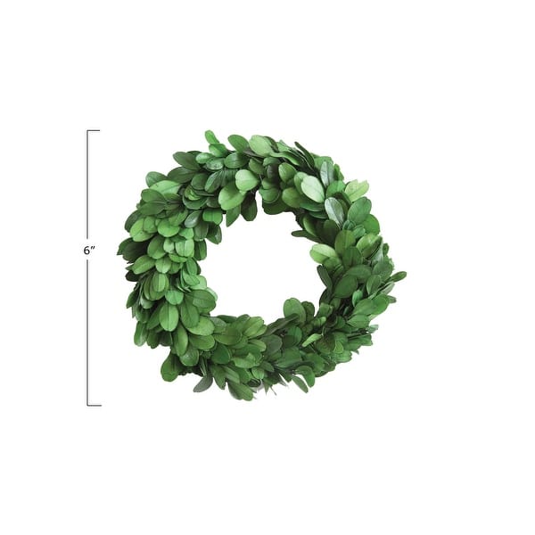 dimension image slide 1 of 2, Preserved Genuine Boxwood Wreath