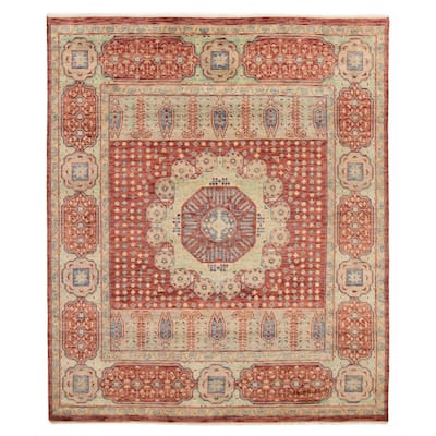 ECARPETGALLERY Hand-knotted Jules Serapi Dark Red Wool Rug - 8'1 x 9'10