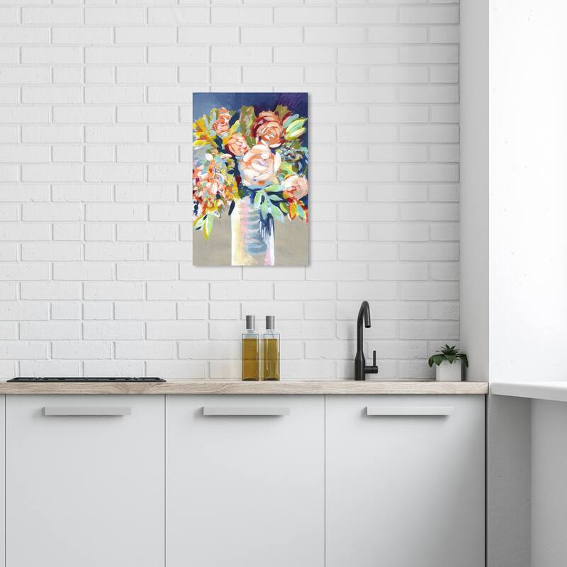 Wynwood Studio Canvas Floral and Botanical Vitale Small Orange and Modern & Contemporary Wall Art Canvas Print - 24 x 16