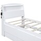 preview thumbnail 19 of 17, Twin Size Platform Bed with LED Storage Headboard, Trundle Bed and 3 Drawers
