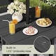 preview thumbnail 19 of 48, 3-Piece HDPE Counter Height Bar Set with 2 24.8'' Height Swivel Bar Stools and 29.92'' W Square Bar Table,Pub table sets of 3