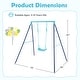 preview thumbnail 13 of 16, Gymax Toddler Swing Heavy Duty Metal Swing Set w/ A Frame Adjustable