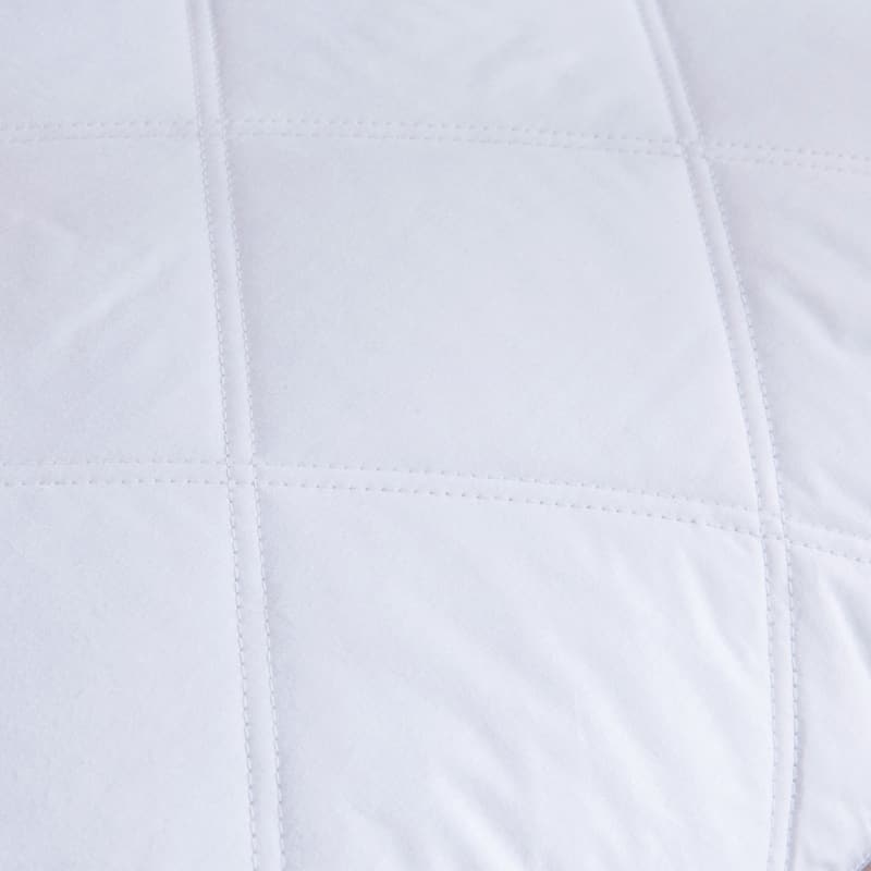 Set of 2 Premium Medium-Firm Goose Feather Down Bed Pillow with Gusset - White