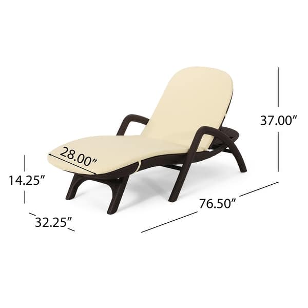 dimension image slide 1 of 6, Waverly Faux Wicker Chaise Lounges (Set of 2) by Christopher Knight Home