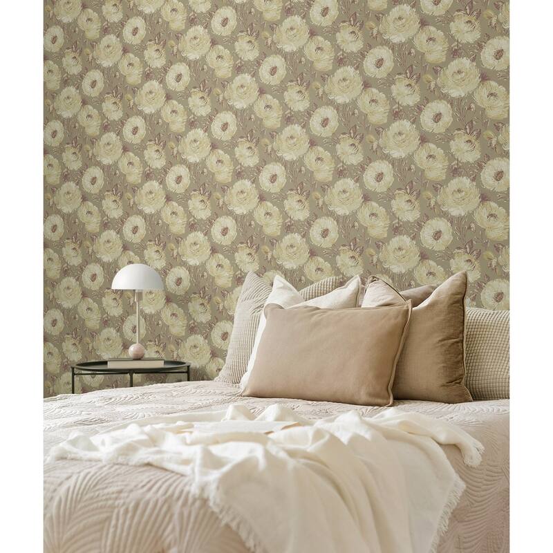 Seabrook Designs Cinna Floral Unpasted Wallpaper