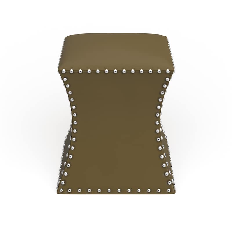 Faux Leather Ottoman