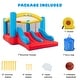 preview thumbnail 9 of 8, Inflatable Bounce House with Blower for 3-10 yr Kids, Bouncy Castle w/Double Slide, 300 LBS Capacity