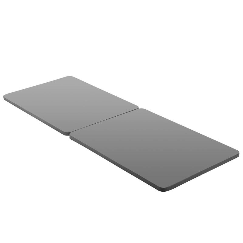 Grey Oxford Fabric Heavy-Duty Wooden Bunkie Board with Modular Design and Breathable Cover
