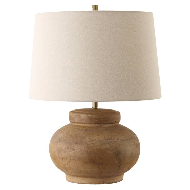Uttermost Urbino Aged Terracotta Table Lamp - 22.25'' H X 17.5'' W X 17.5'' D