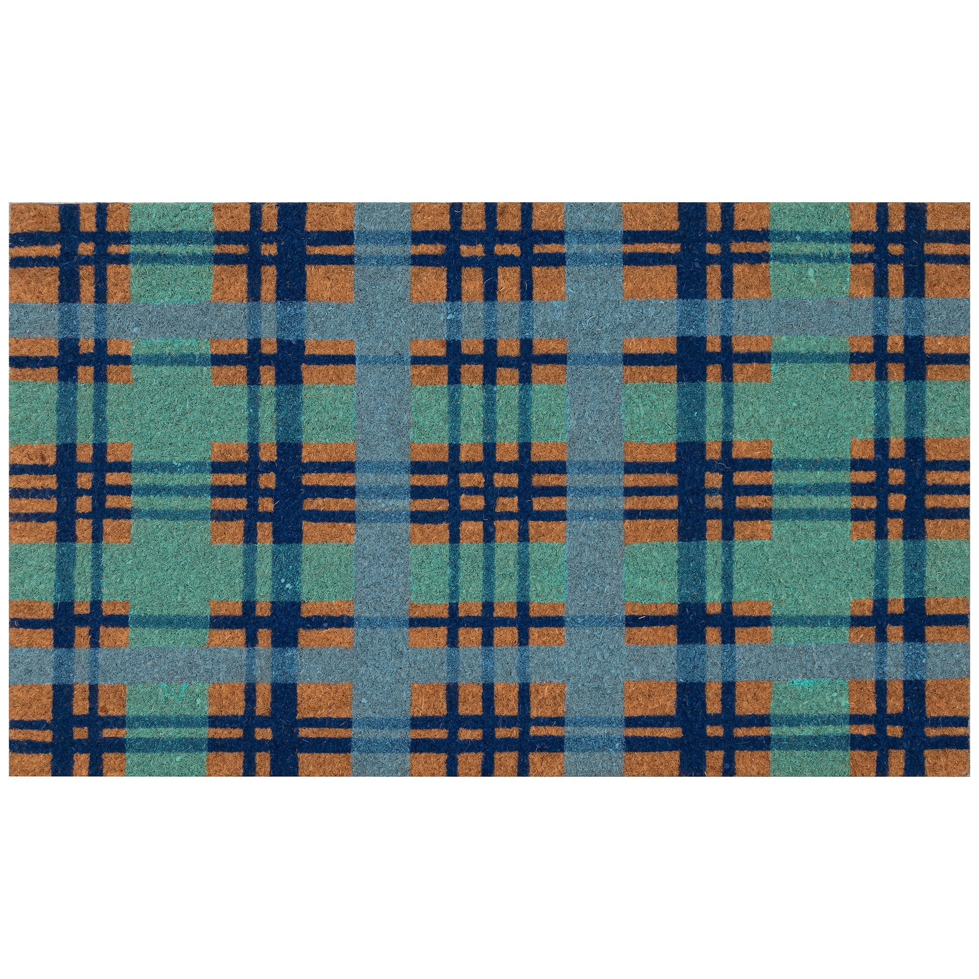 Lush Decor Natura Plaid Outdoor Mat