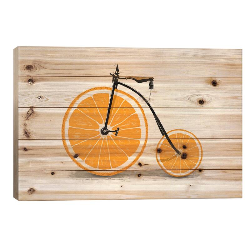 Vitamin Print On Wood by Florent Bodart - Multi-Color - 26x40x1.5