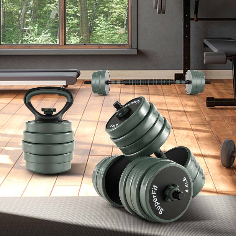 Costway 4 in 1 Adjustable Weight Dumbbell Set 47lbs Free Weight Set - See Details