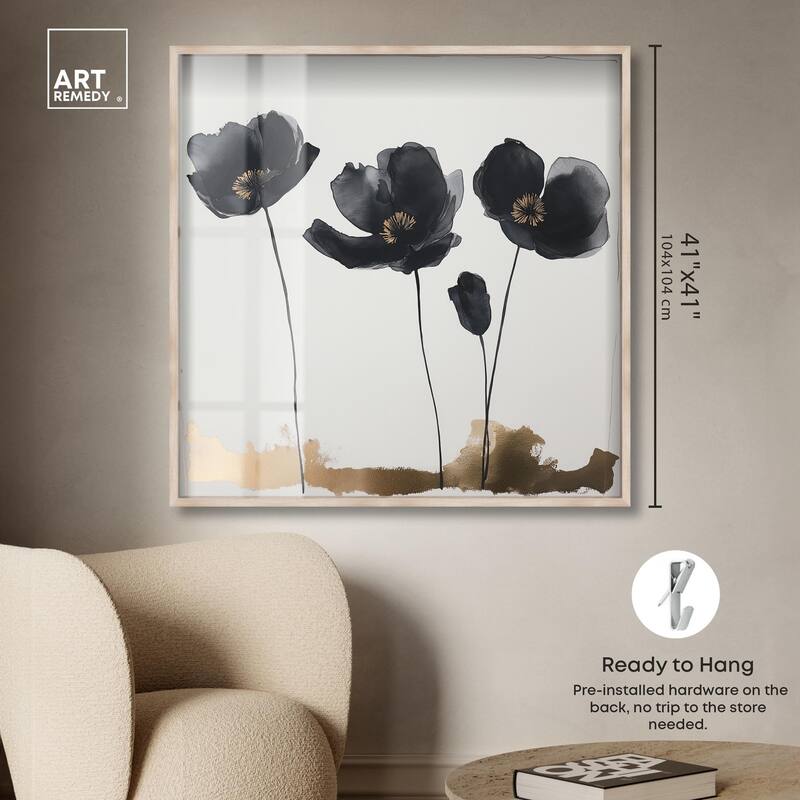 Nocturnal Flowers I Shadowbox by Art Remedy