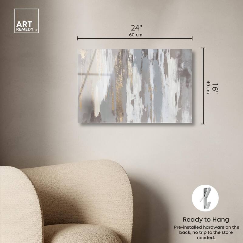 Flooding Gold II Acrylic by Art Remedy, Ready to Hang