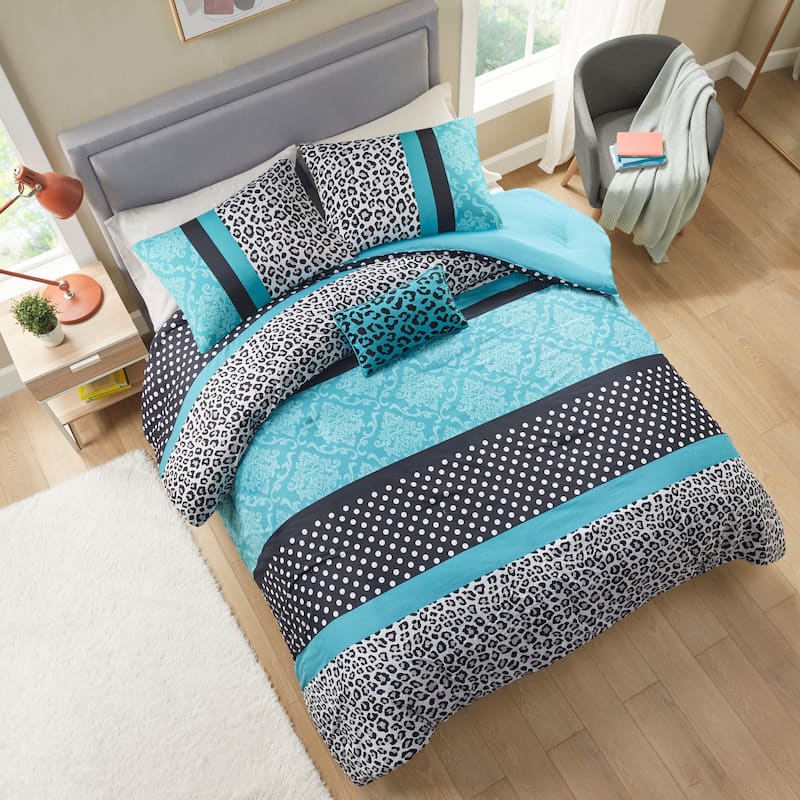 Camille Teal Comforter Set by Intelligent Design
