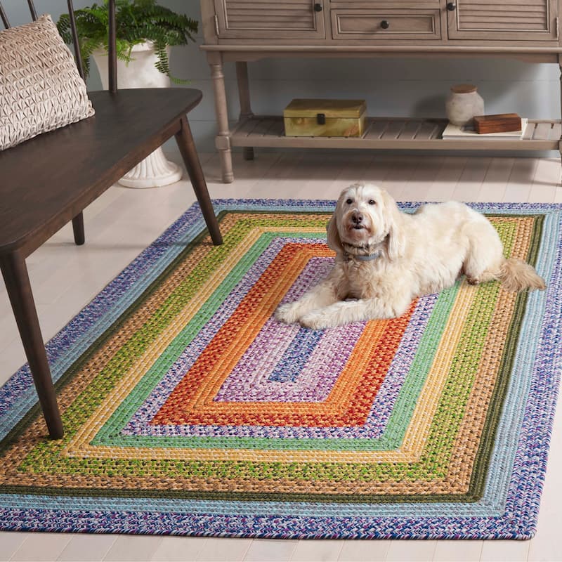 SAFAVIEH Handmade Braided Stacee Machine Washable Country Rug
